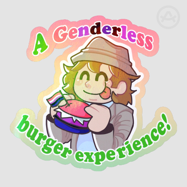 Nirvanna The Band: The Show Genderless Burger Experience Holo Sticker (Genderfluid Ver.)