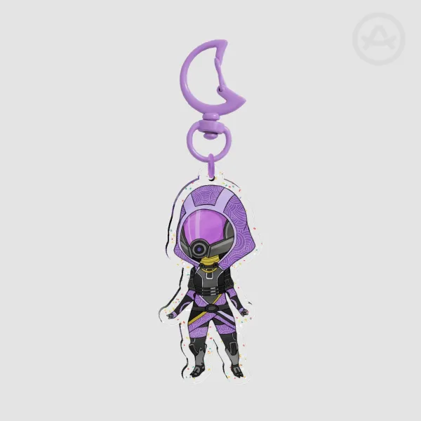 Mass Effect Tali Zorah glitter keychain
