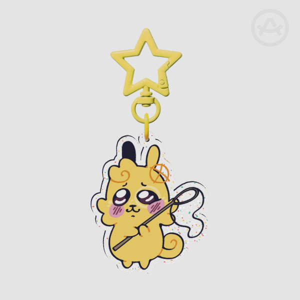 Monk Glitter Acrylic Keychains