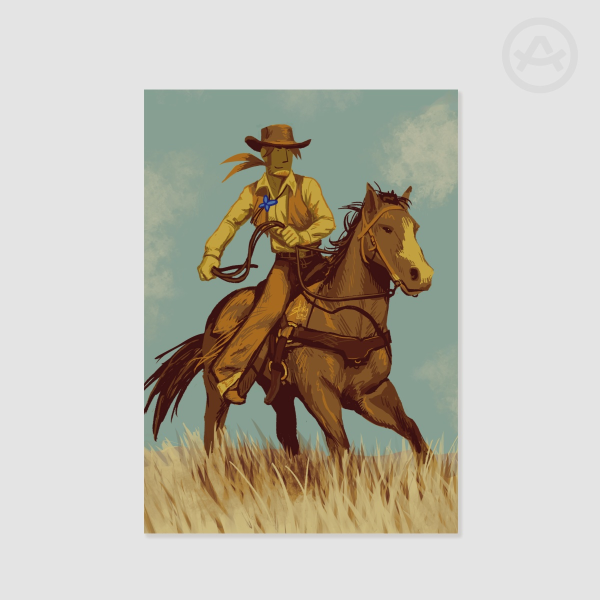 Yellow on Horse Deltarune Poster