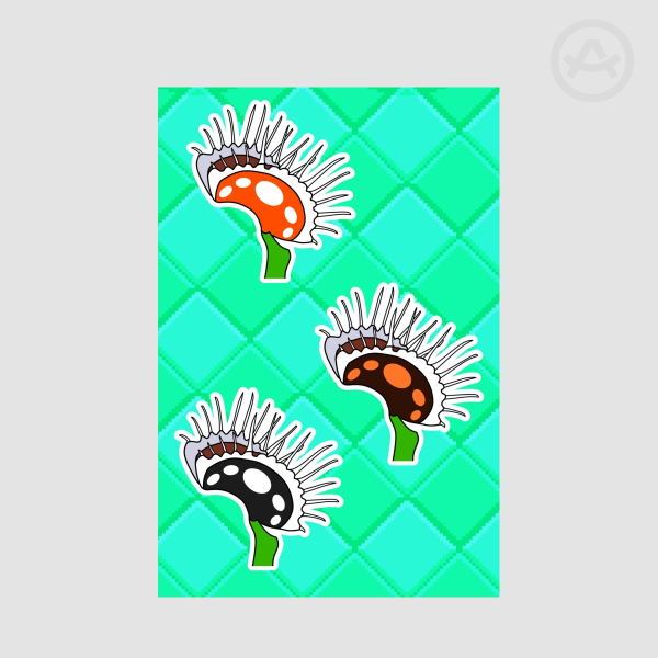 Venus Piranha Trap Sticker Sheet
