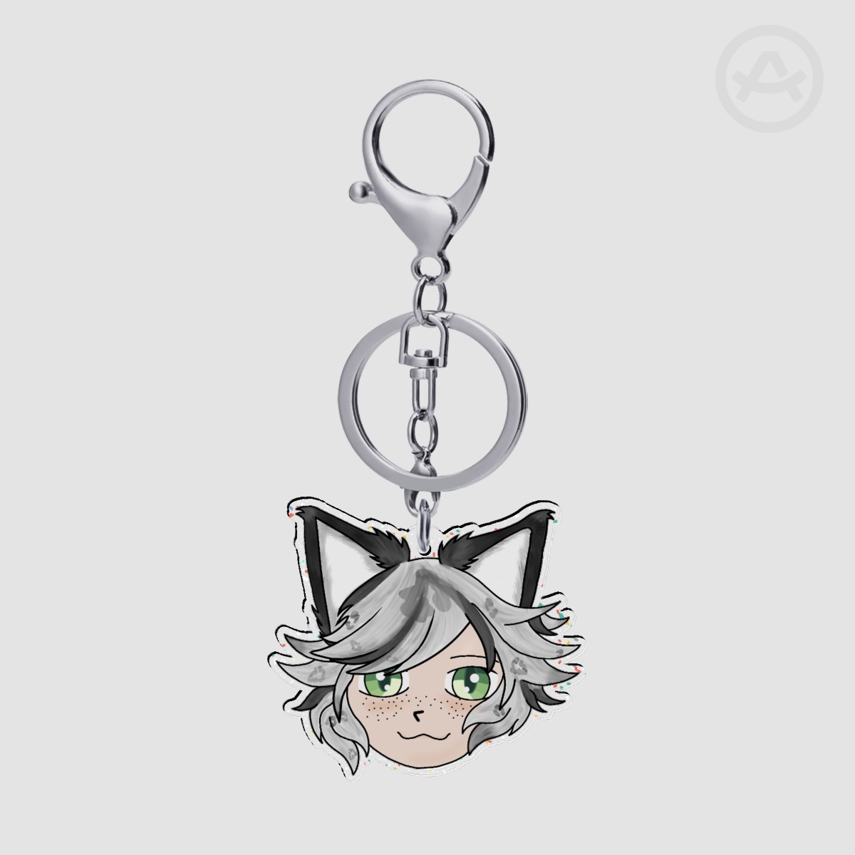 Glitter fuohko keychain