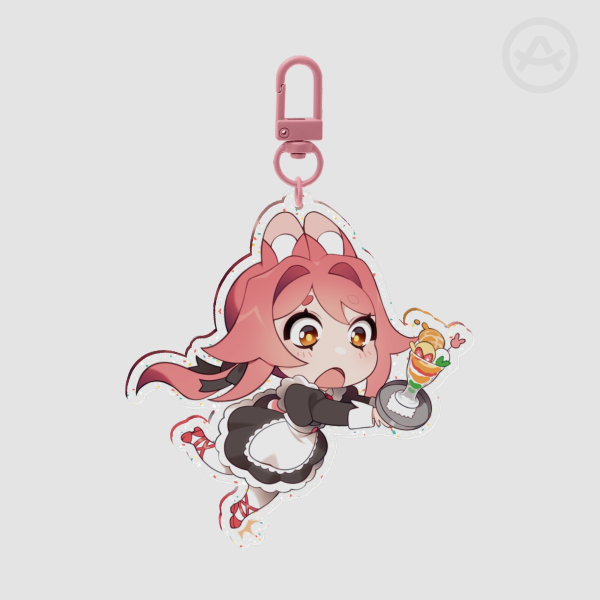 Pinky Glitter Keychain
