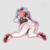 Pinky Fall Glitter Sticker