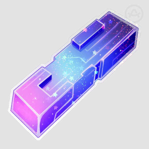Cosmic stone | MCB | Metal cardbot | Die Cut Stickers