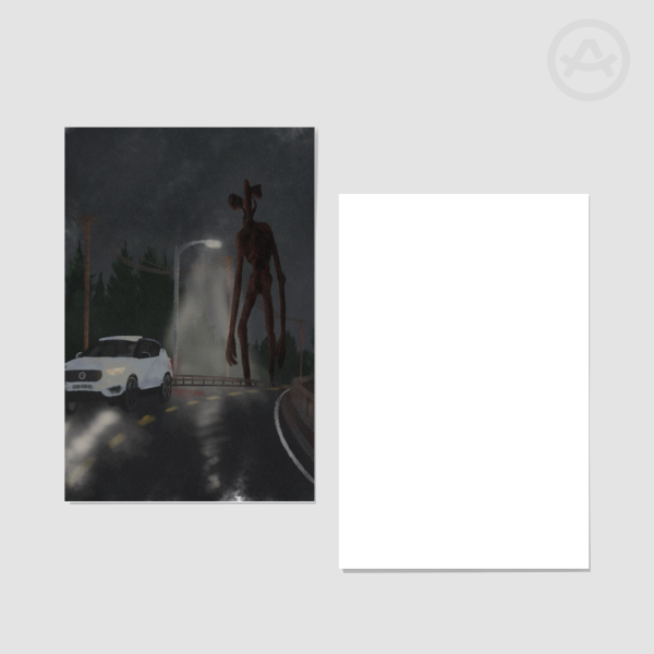 Siren Head - Forest Road - Postcard