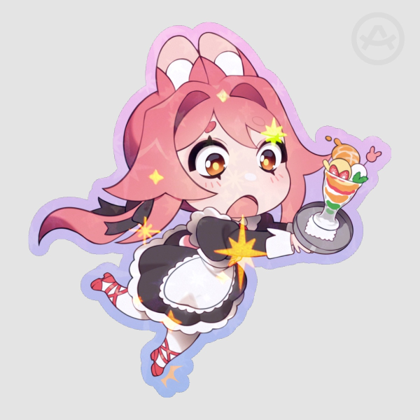 Pinky Glitter Sticker