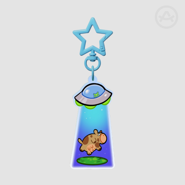 Alien Cow Abduction Charm