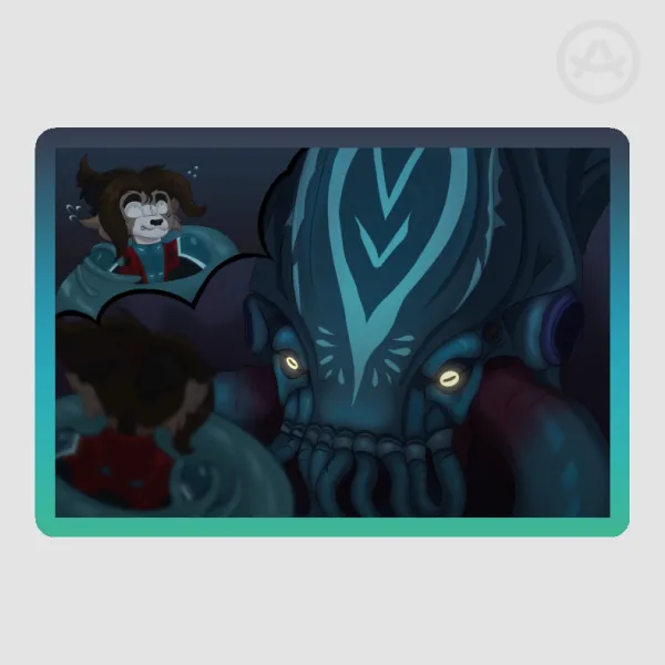 Lucas Miller and Collector Leviathan Subnautica 2 Sticker