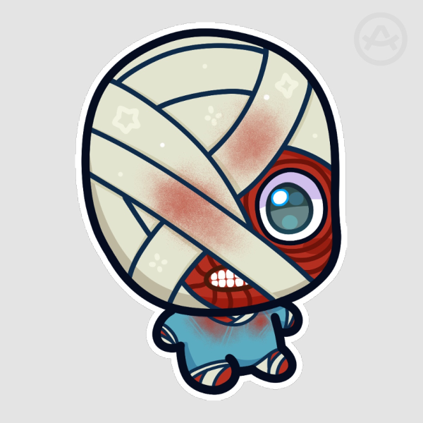 Curly Mouthwashing || Sticker