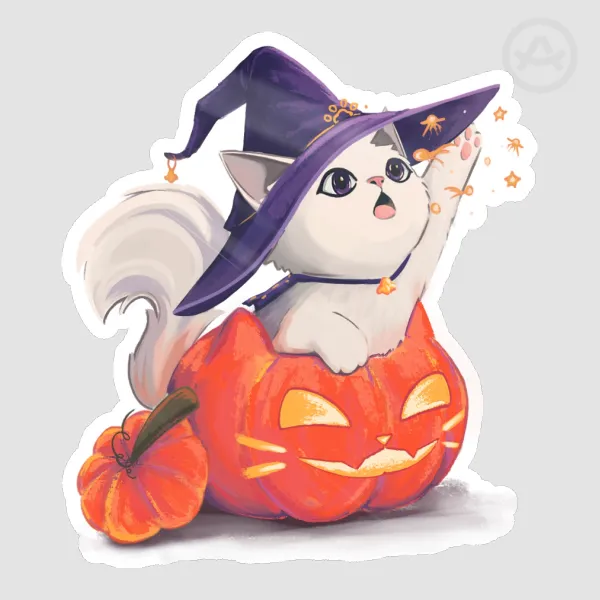 Witch Cat Sticker