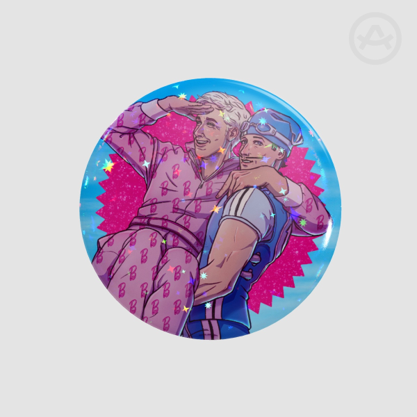 Ken & Sportacus Holo Star Badge (Button Pin)