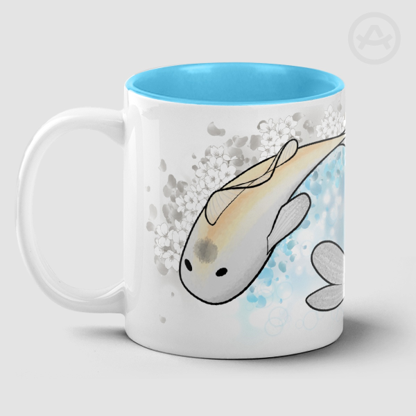 Gold and Black Koi Fish Mug