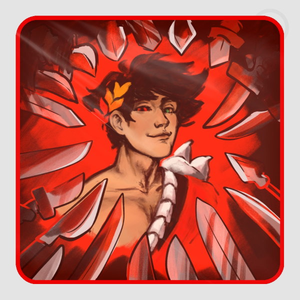 Zagreus knife cat sticker