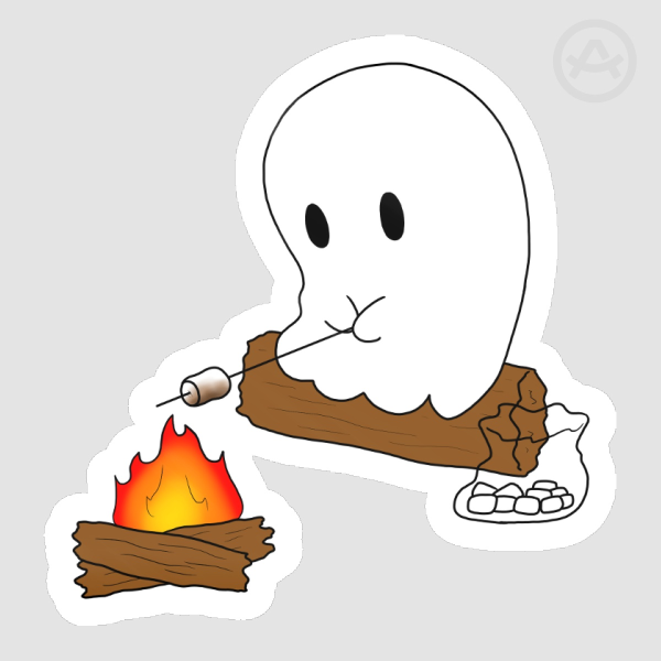 Marshmallow Ghost Die Cut Stickers
