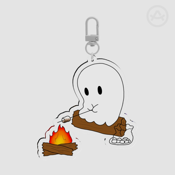 Marshmallow Ghost Acrylic Keychains