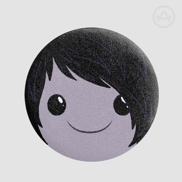 Emo Axolotl Plush Badge