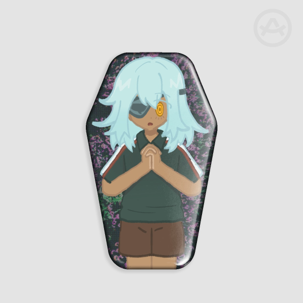 Inazuma Eleven Coffin Shape Badge - Shin Teikoku Sakuma Jirou