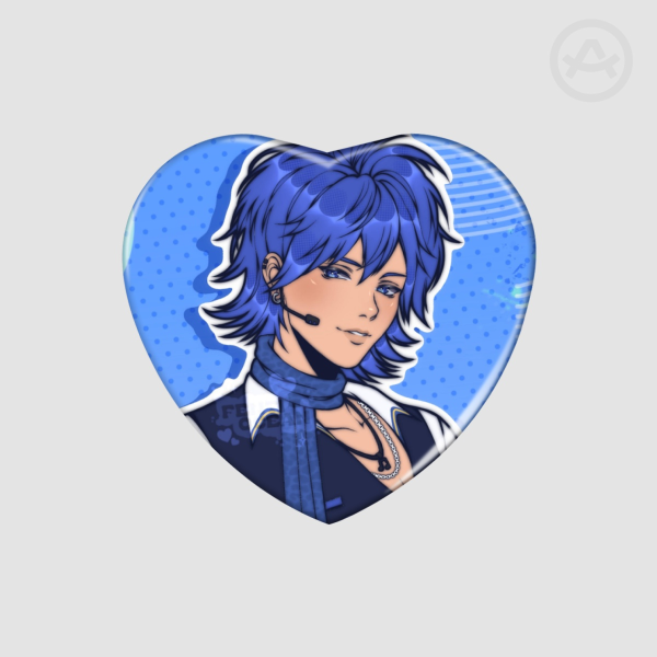 Gyaruo Mcbling Kaito | Heart Button Badge