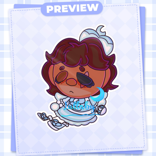 Mimi Moonlight Hot Foil Stamping Die Cut Sticker