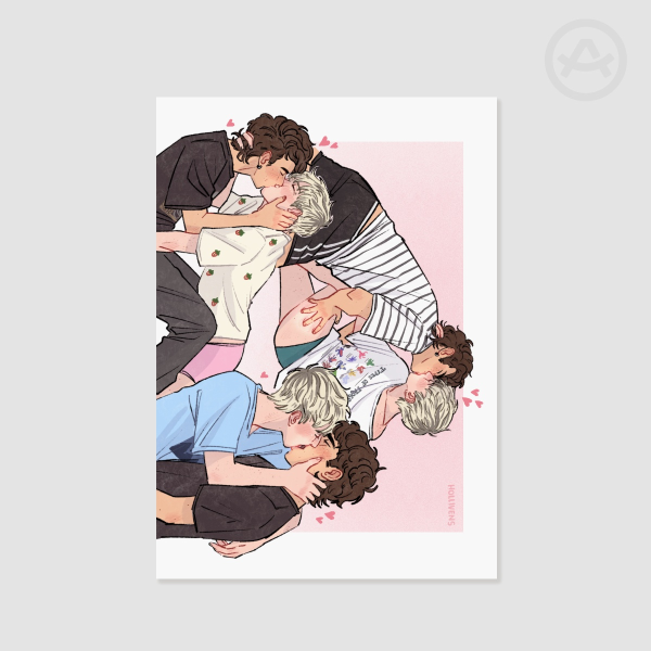 Dan and Phil Kissing Poster/Print