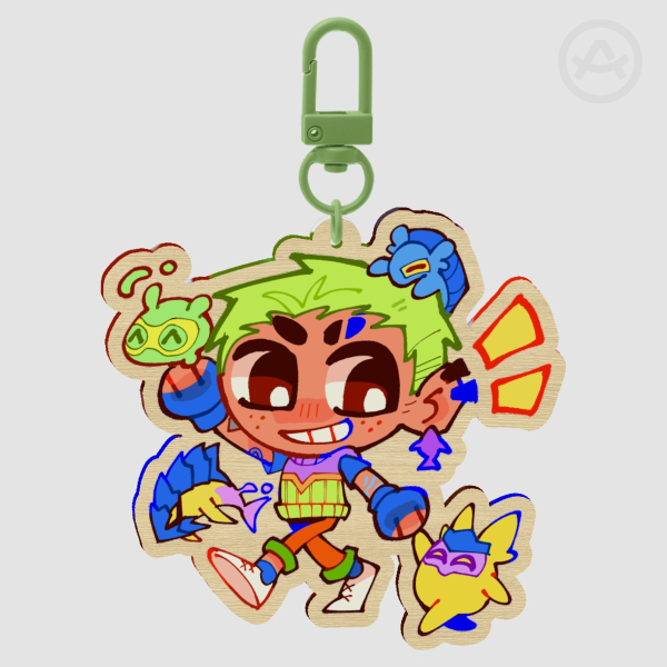 Gecko - Friends - Valorant Wood Keychains