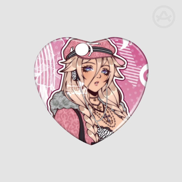 Gyaru Mcbling IA | Heart Button Badge