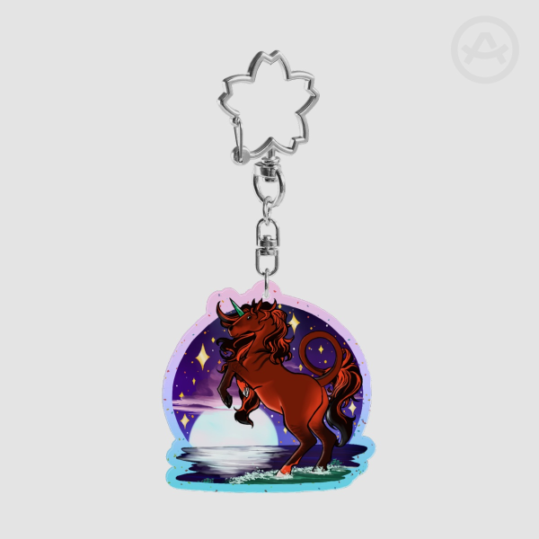 Proud Unicorn Colored Edge Acrylic Keychains