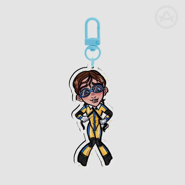Waterboy Glitter Acrylic Charm