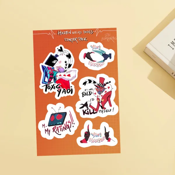 Hazbin weird dudes Stickers Sheet