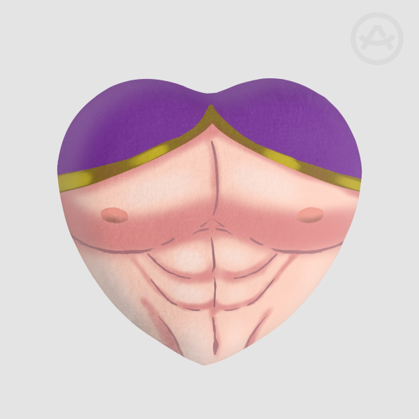 Cubito Morado - Heart Shape Plush Badge
