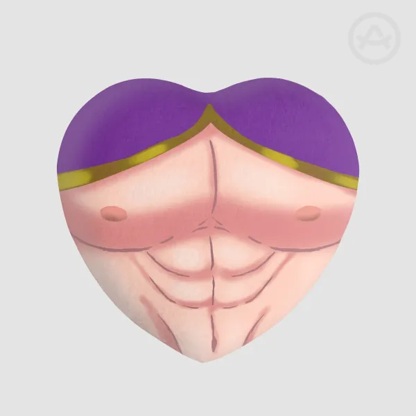 Cubito Morado - Heart Shape Plush Badge