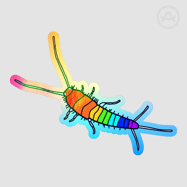 Rainbow Silverfish Sticker