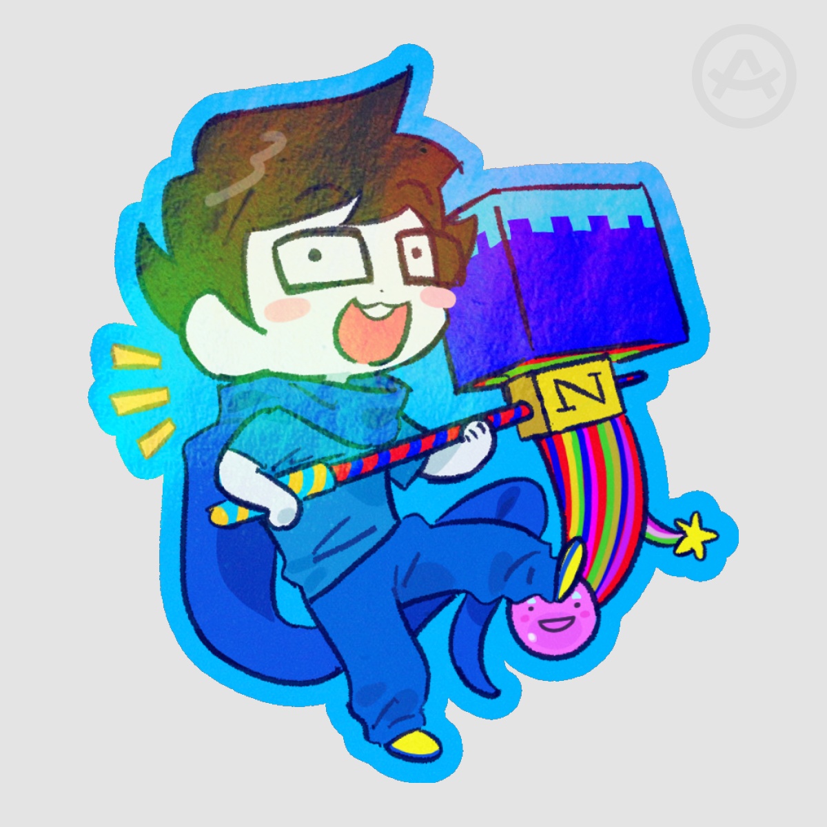 John Egbert holographic sticker