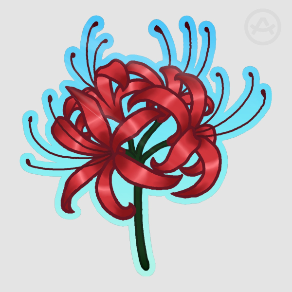 Spider Lily Red Stickers