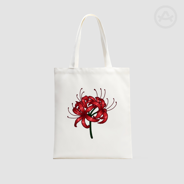 Spider Lily Red Tote Bags