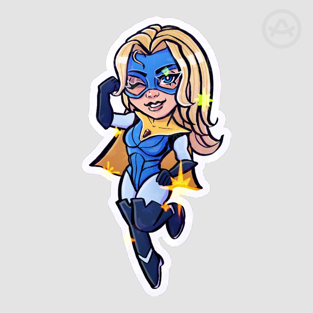 Blonde Blazer Holo Star Sticker