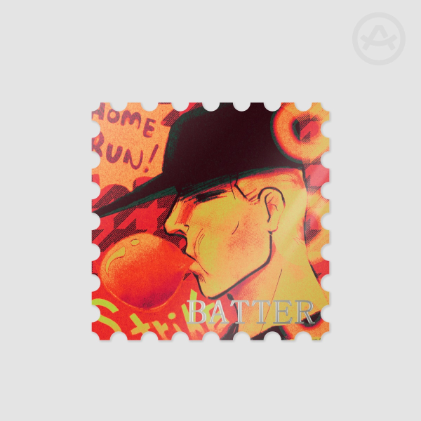 OFF Batter Up! Hot Stamp Sticker