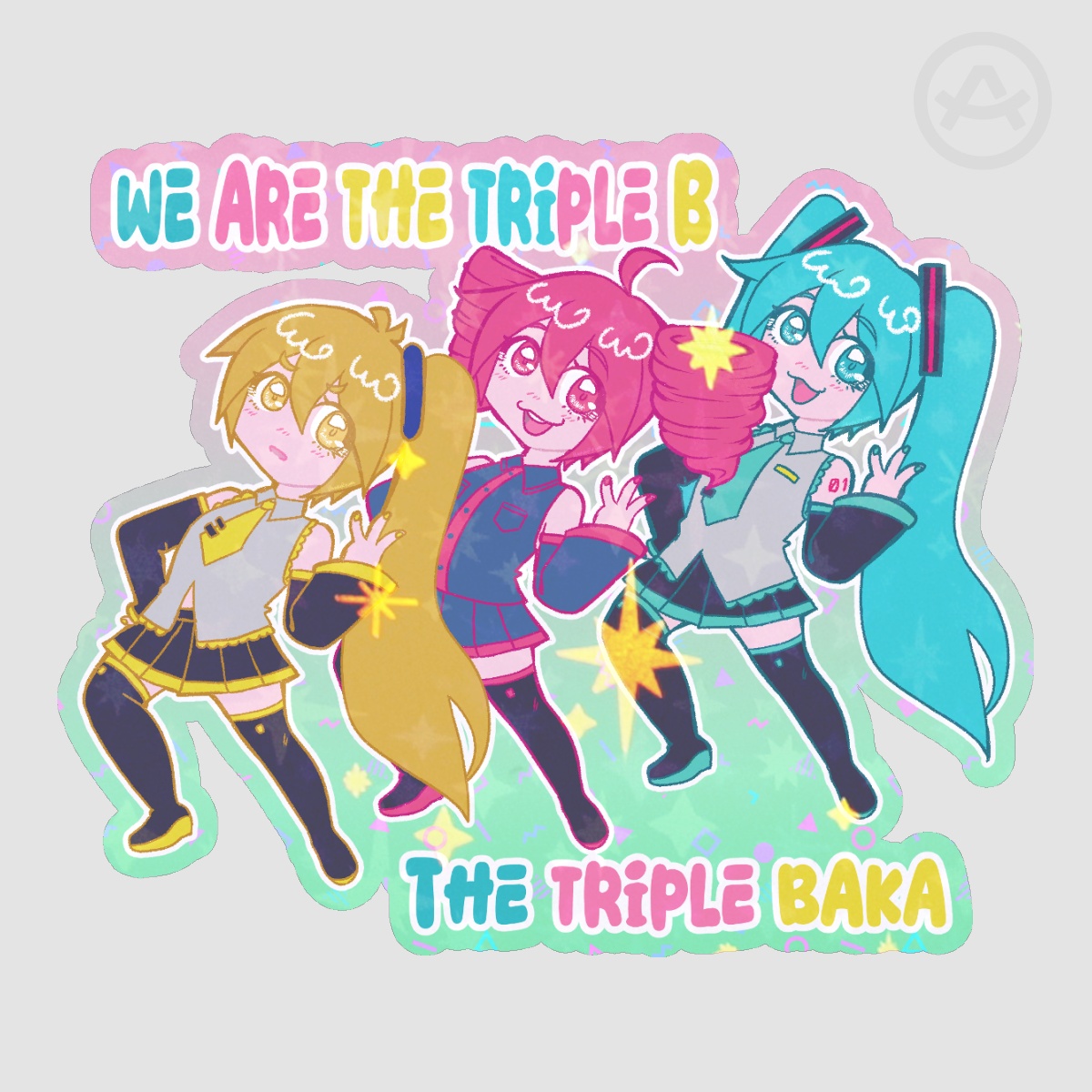 Triple Baka Sticker