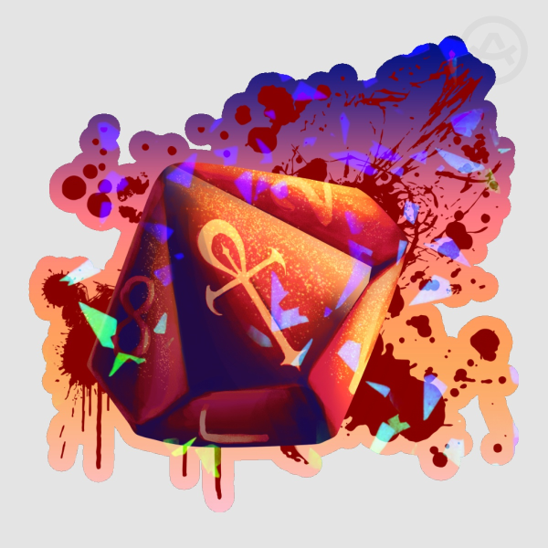 D10 Vampire Colored Edge Die Cut Stickers