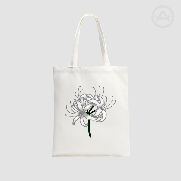 Spider Lily White Tote Bags