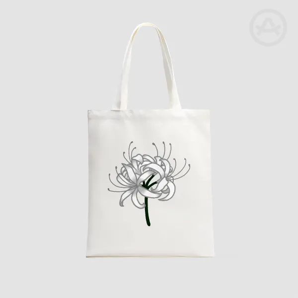 Spider Lily White Tote Bags