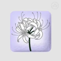 Spider Lily White Plush Badges