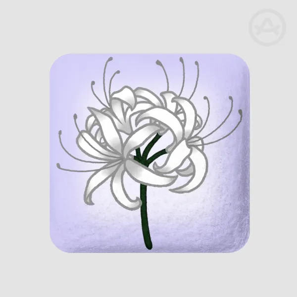 Spider Lily White Plush Badges