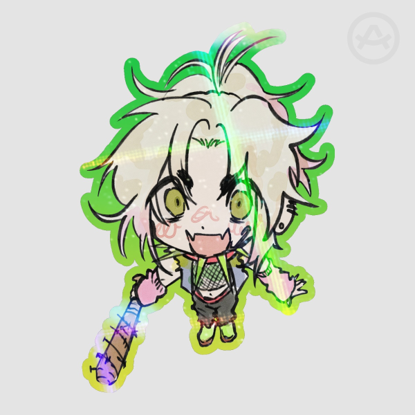 Vampire OC Adalhard Colored Edge Die Cut Stickers