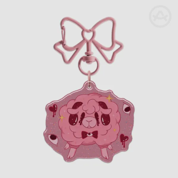 Hemi Glitter Acrylic Keychain
