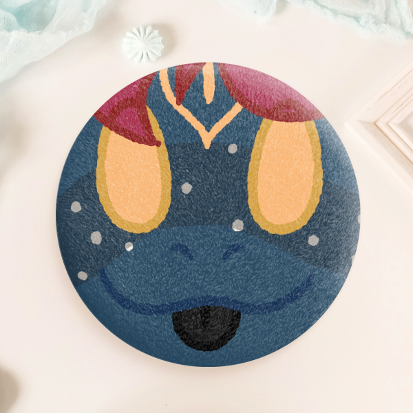 Silly Plush Space Deer Badge