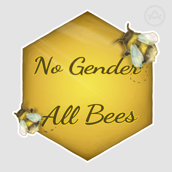 No gender all bees - bumblebee Sticker