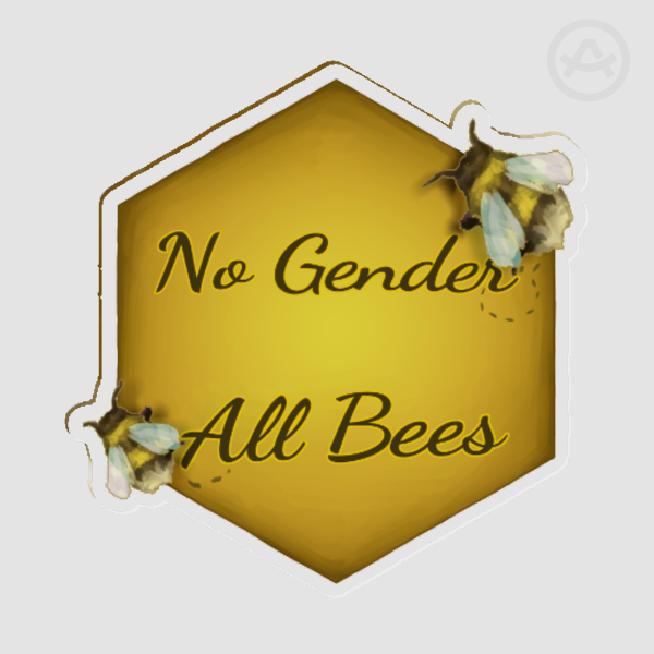 No gender all bees - bumblebee Pin