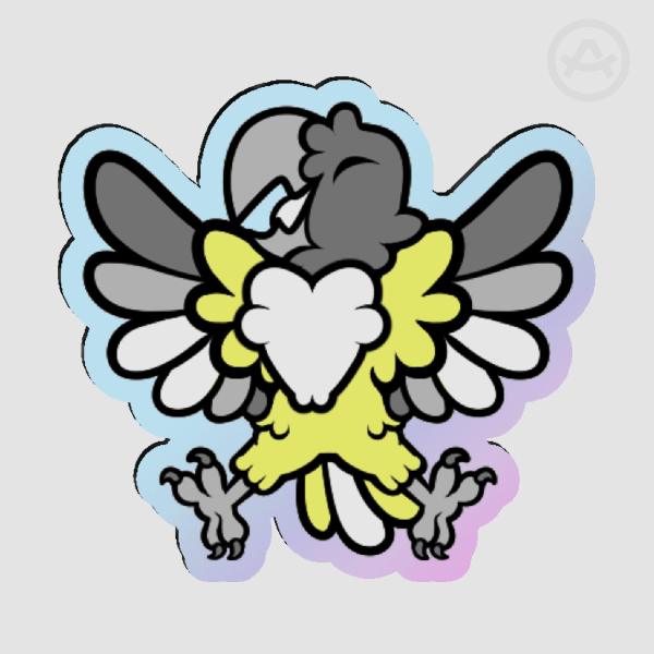 Pride Parrot - Demigender Acrylic Pin